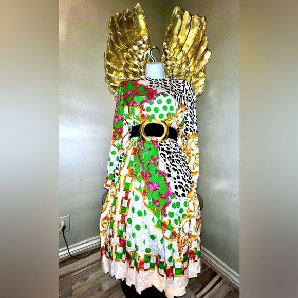 Stunning Don Elliot Vintage 80s Dress Baroque Design - Picture 1 of 16